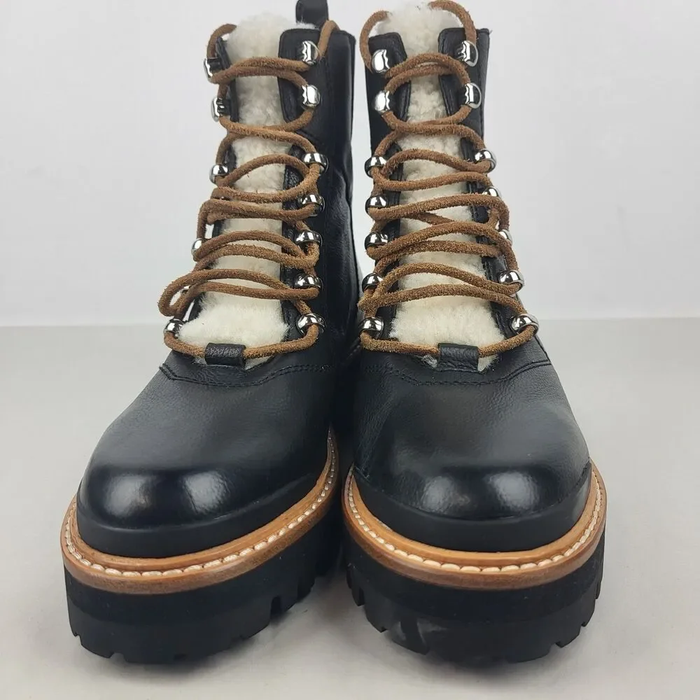 Marc Fisher Izzie black lug sole combat boots Size 6 New
